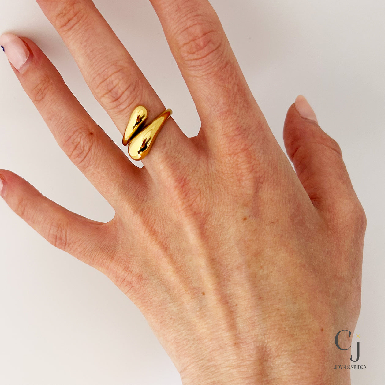 Chunky Gold Ring | Adjustable Gold Ring | CJ Jewels Studio