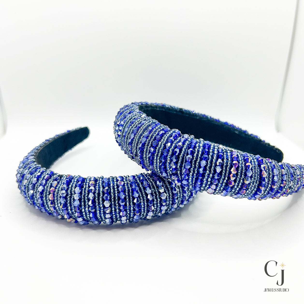 Royal Blue Jewel Headband | Royal Blue Headband | CJ Jewels Studio