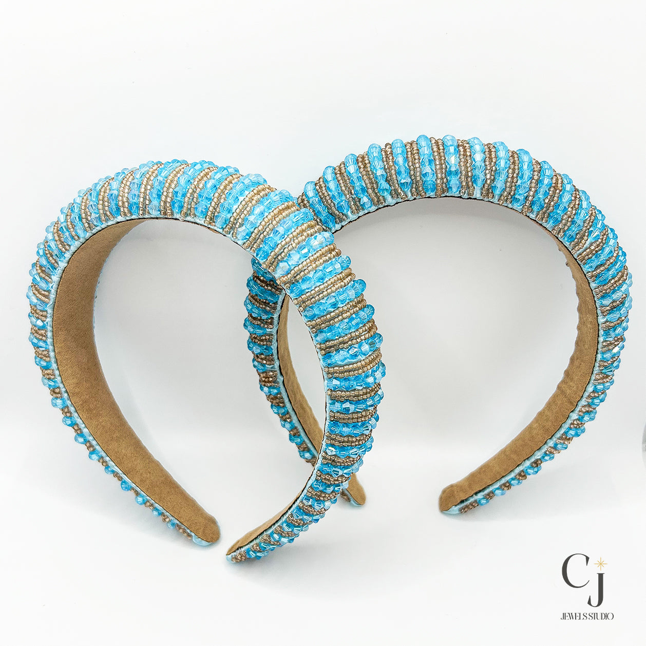 Blue Jewel Headband | Women Jewel Headband | CJ Jewels Studio