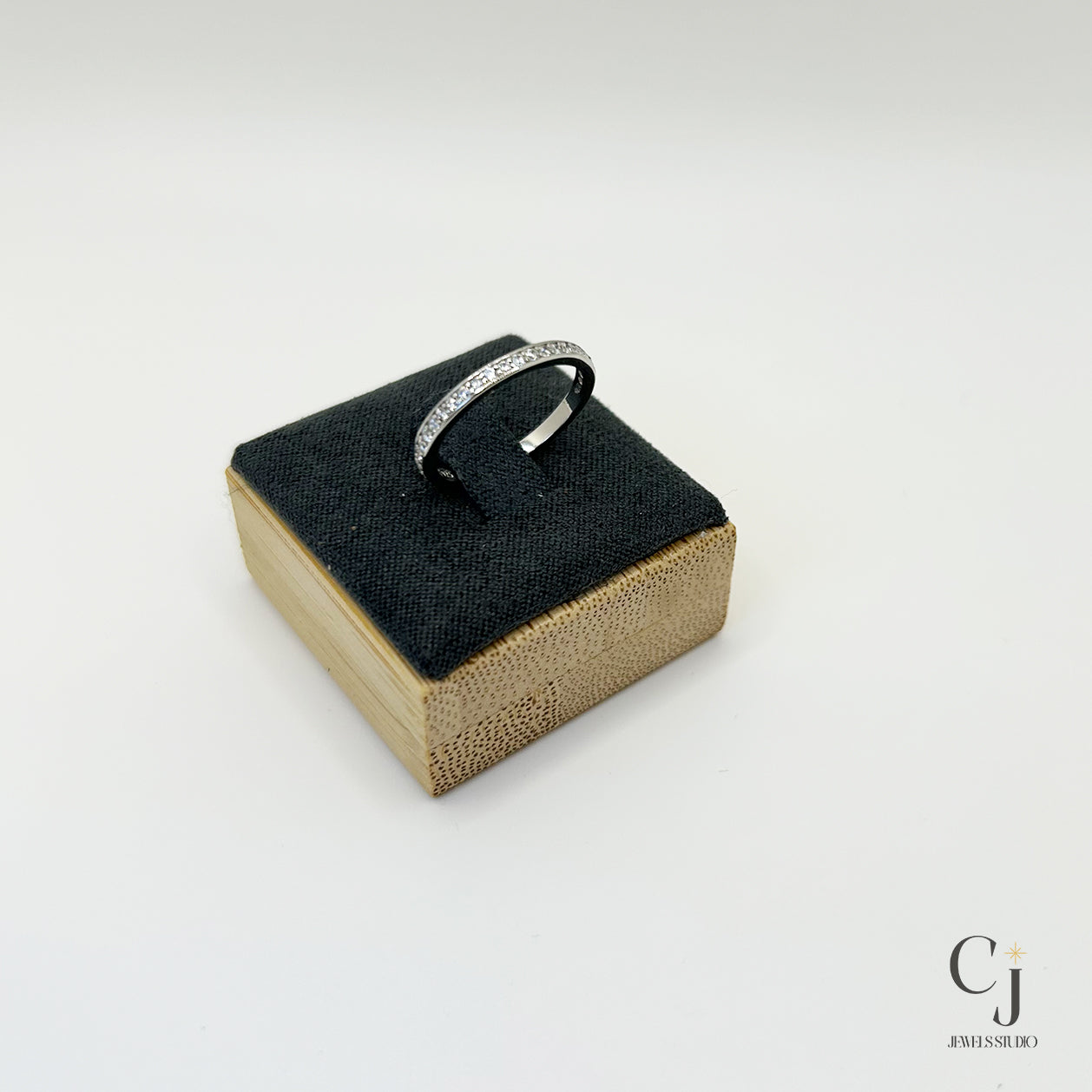 Silver Sparkle Ring | Silver Stackable Ring | CJ Jewels Studio