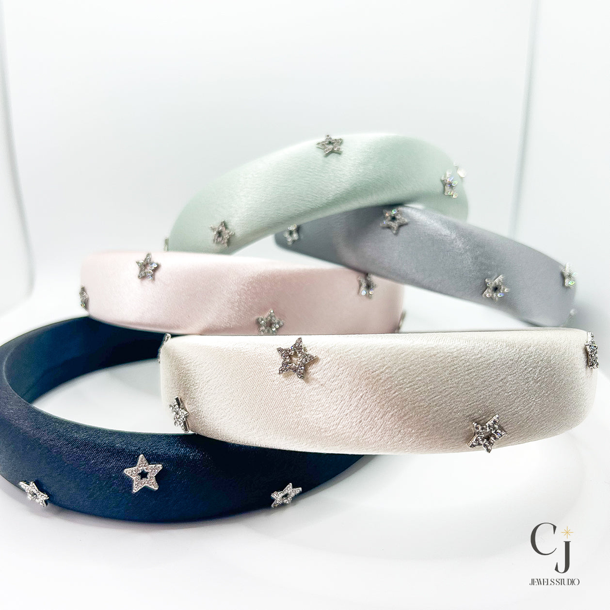 White Diamanté Star Headband | White Headband | CJ Jewels Studio