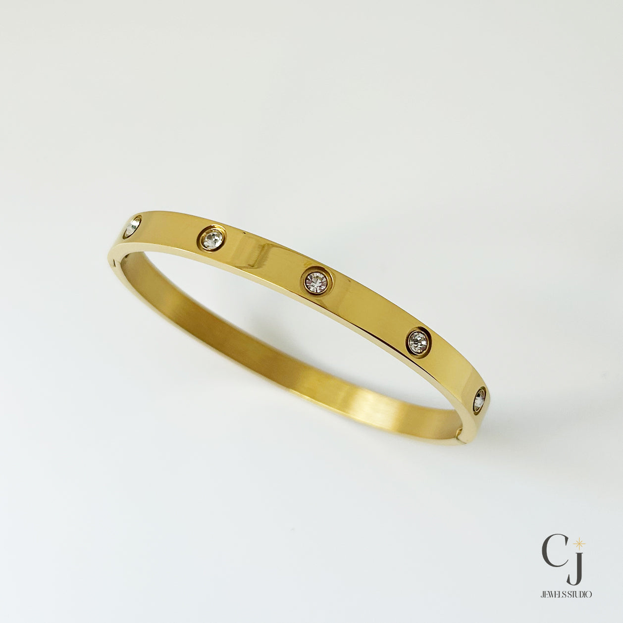 Gold Stainless Steel Bangle | Gold Bangle Bracelet | CJ Jewels Studio