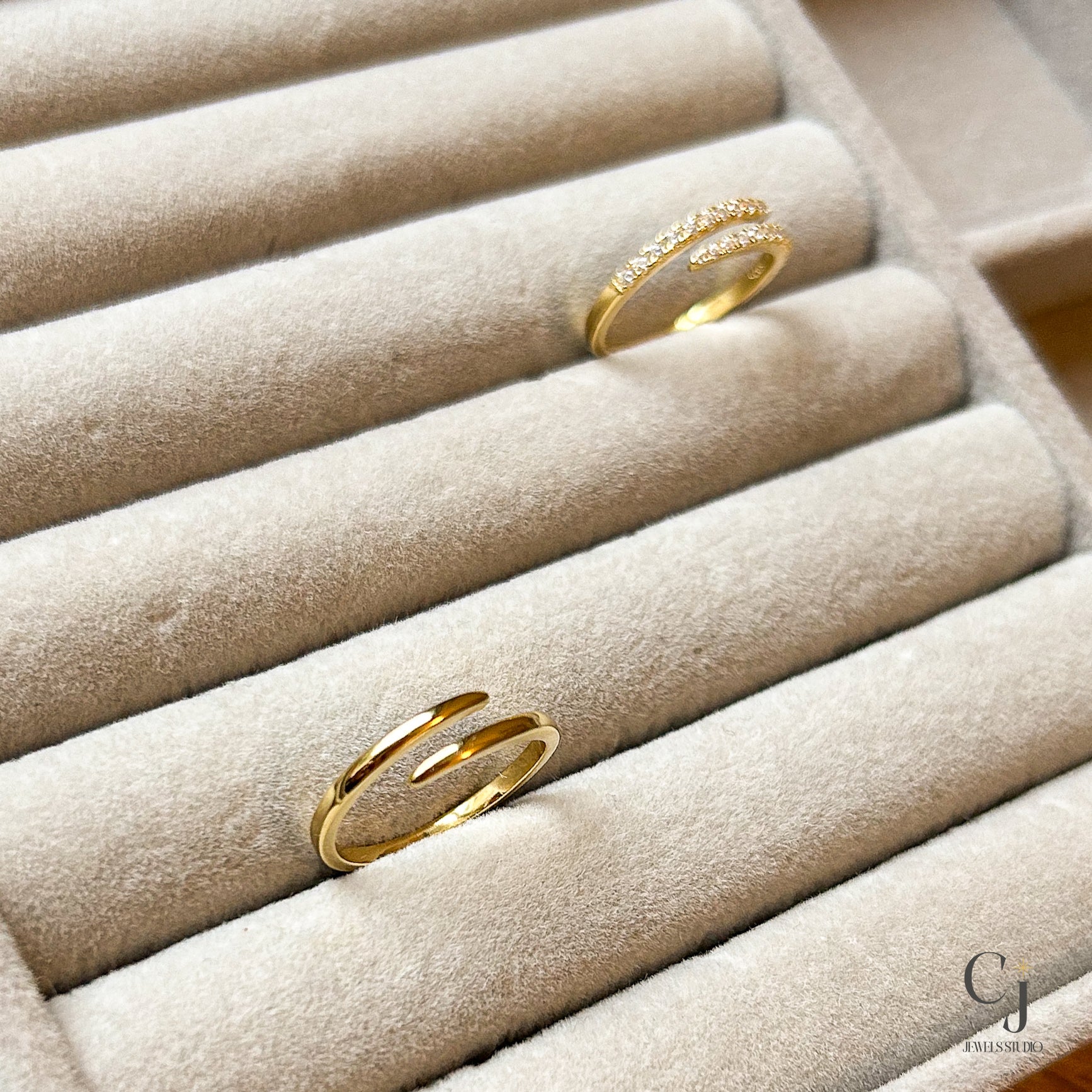 Dainty Gold Ring | Adjustable Gold Ring | CJ Jewels Studio