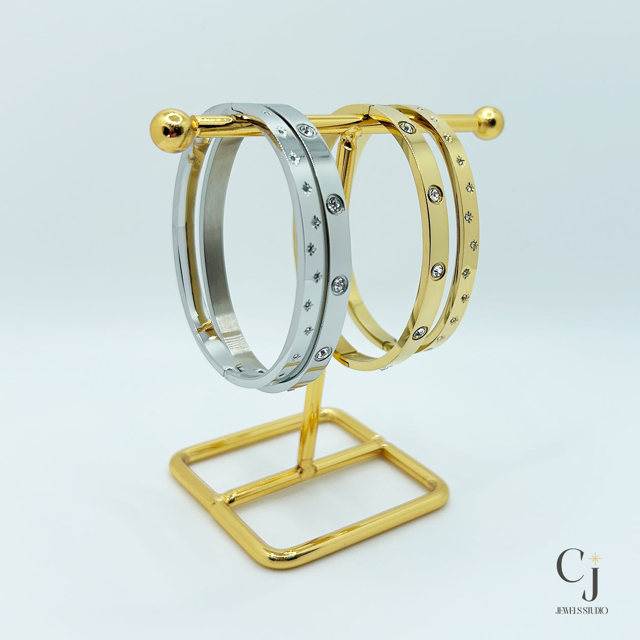 Gold Stainless Steel Bangle | Gold Bangle Bracelet | CJ Jewels Studio