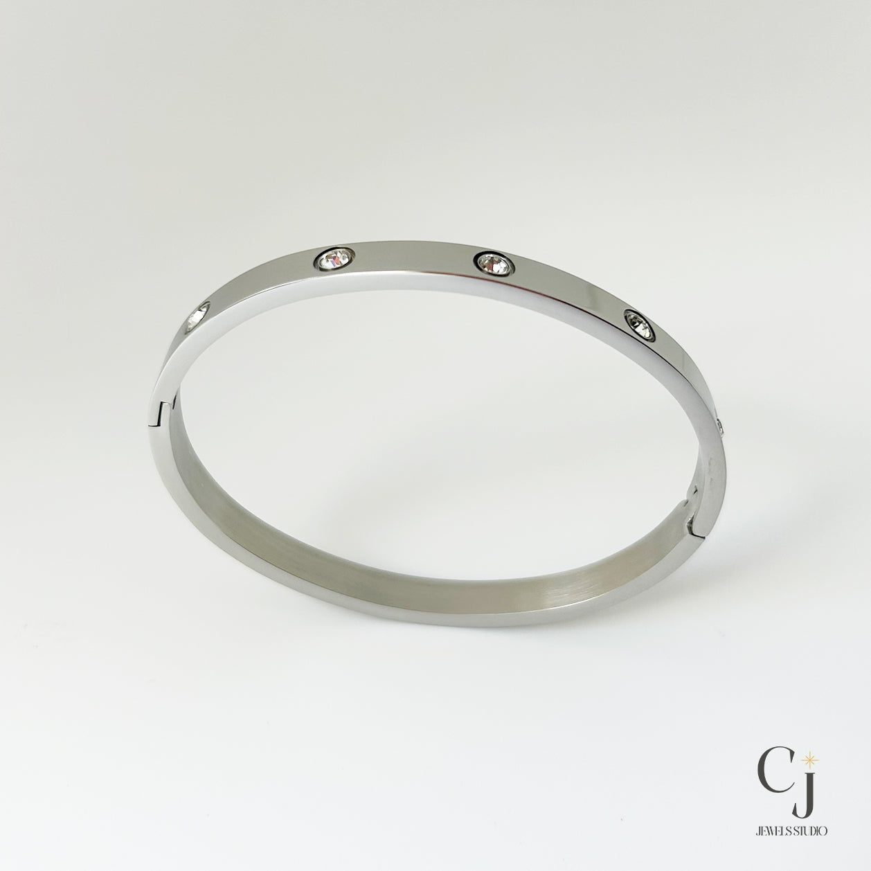 Silver Stainless Steel Bangle | Silver Bangle Bracelet | CJ Jewels Studio