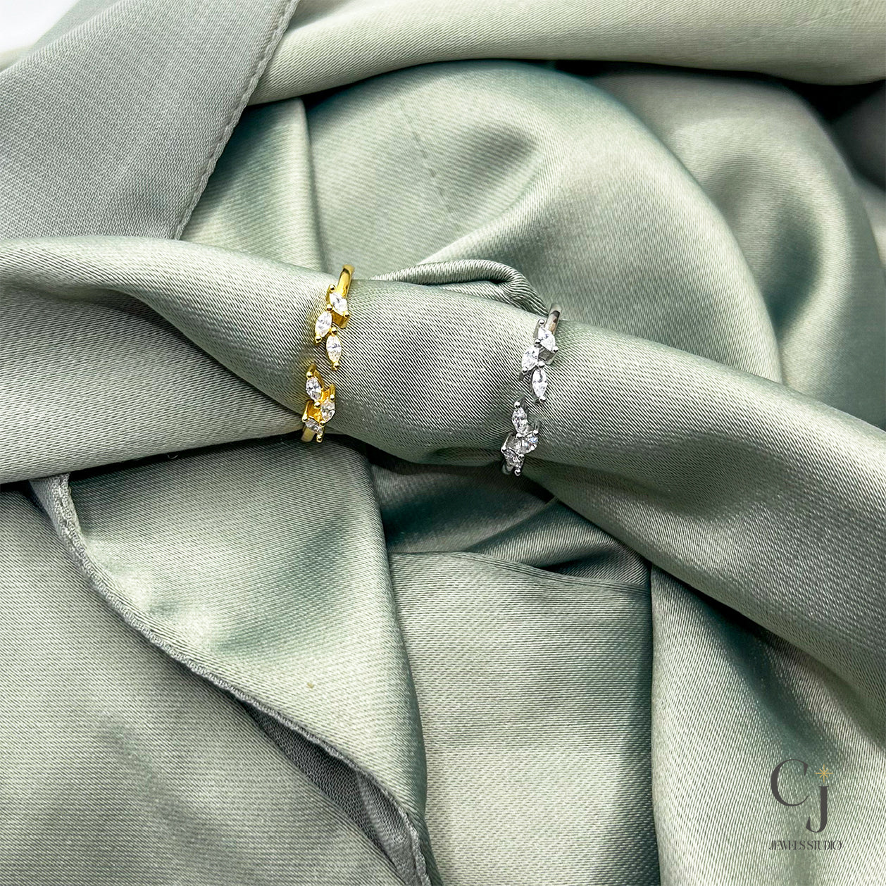 Silver Petal Ring | Petal Ring | CJ Jewels Studio