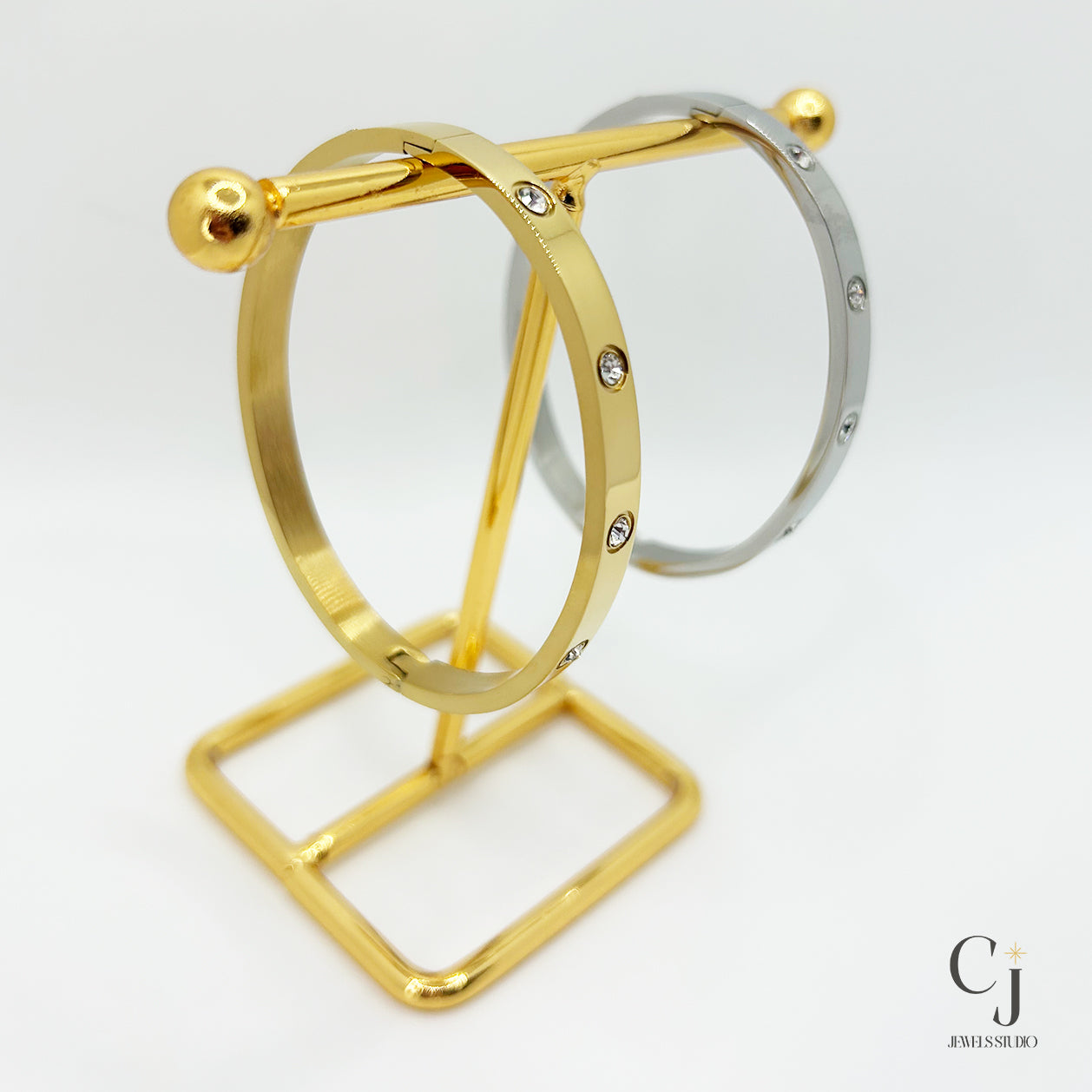 Gold Stainless Steel Bangle | Gold Bangle Bracelet | CJ Jewels Studio