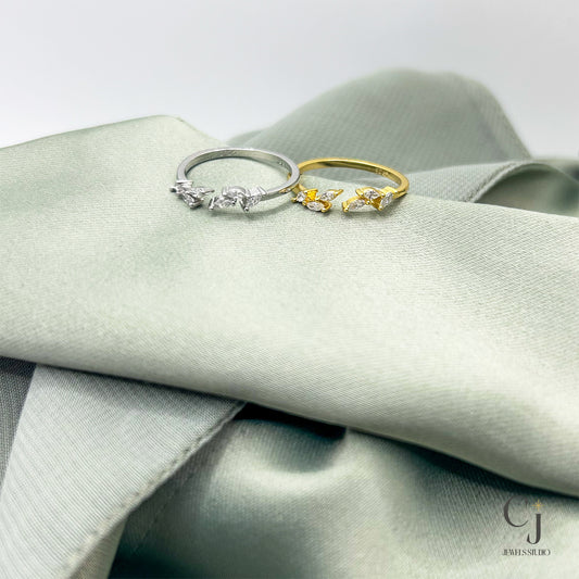 Silver Petal Ring | Petal Ring | CJ Jewels Studio