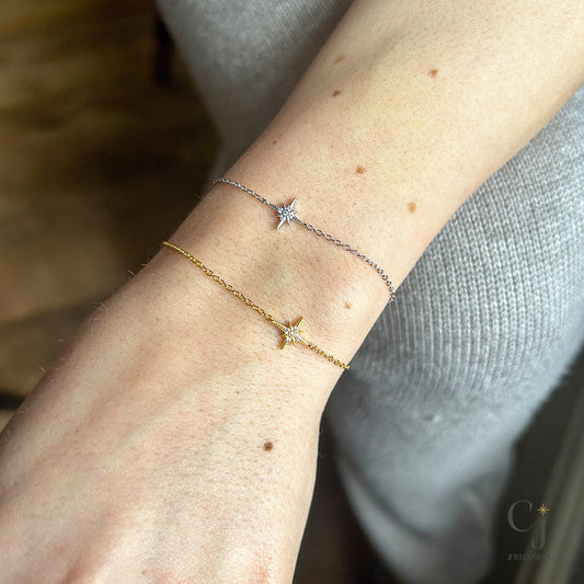 Silver Star Bracelet | Star Bracelet | CJ Jewels Studio