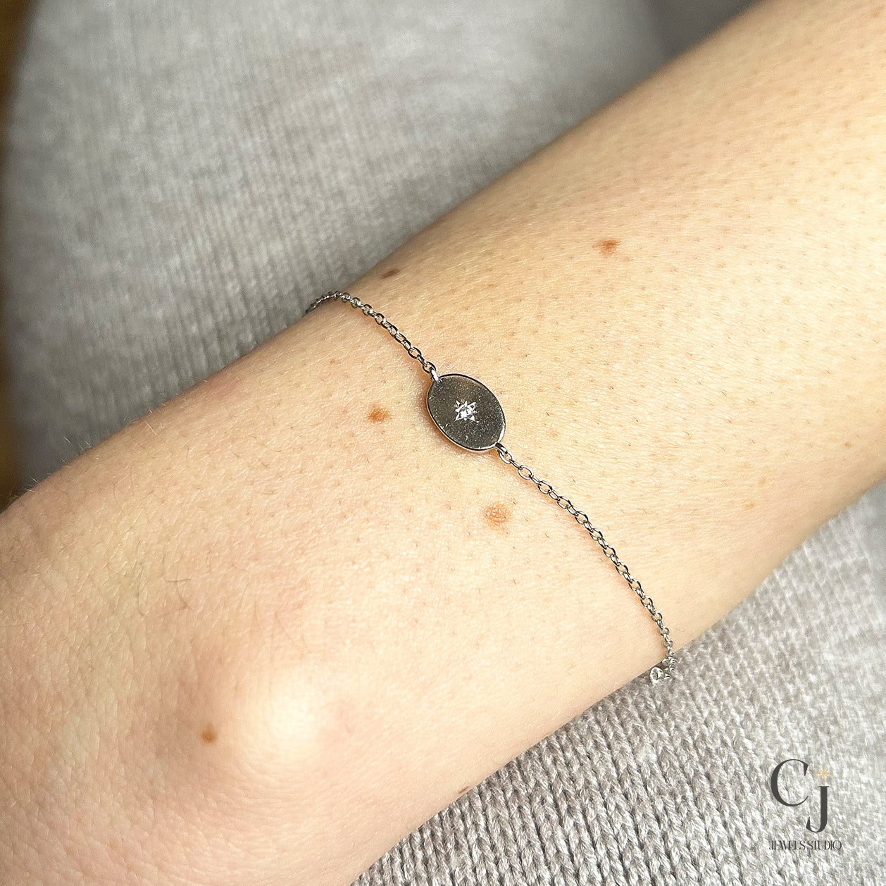 Star Coin Silver Bracelet | Star Coin Bracelet | CJ Jewels Studio