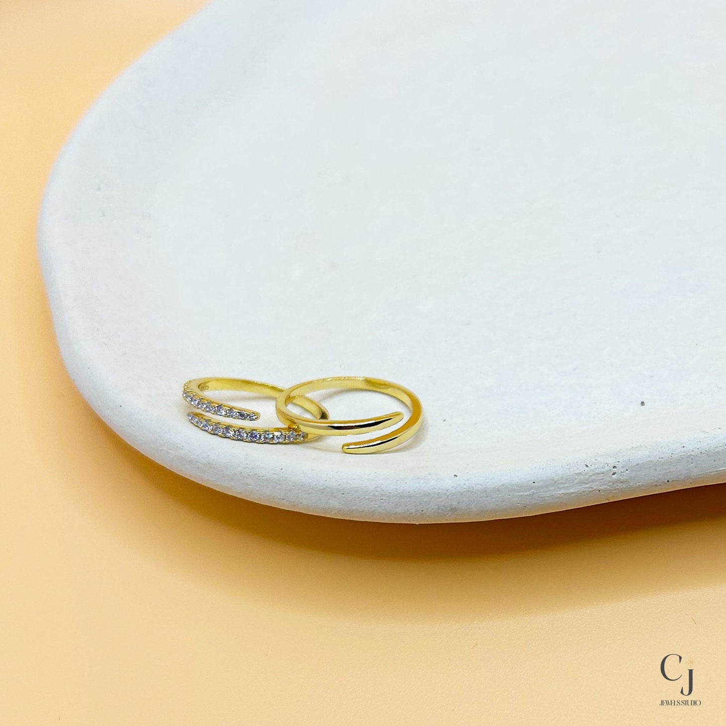 Gemstone Gold Ring | Gem Stone Gold Ring | CJ Jewels Studio