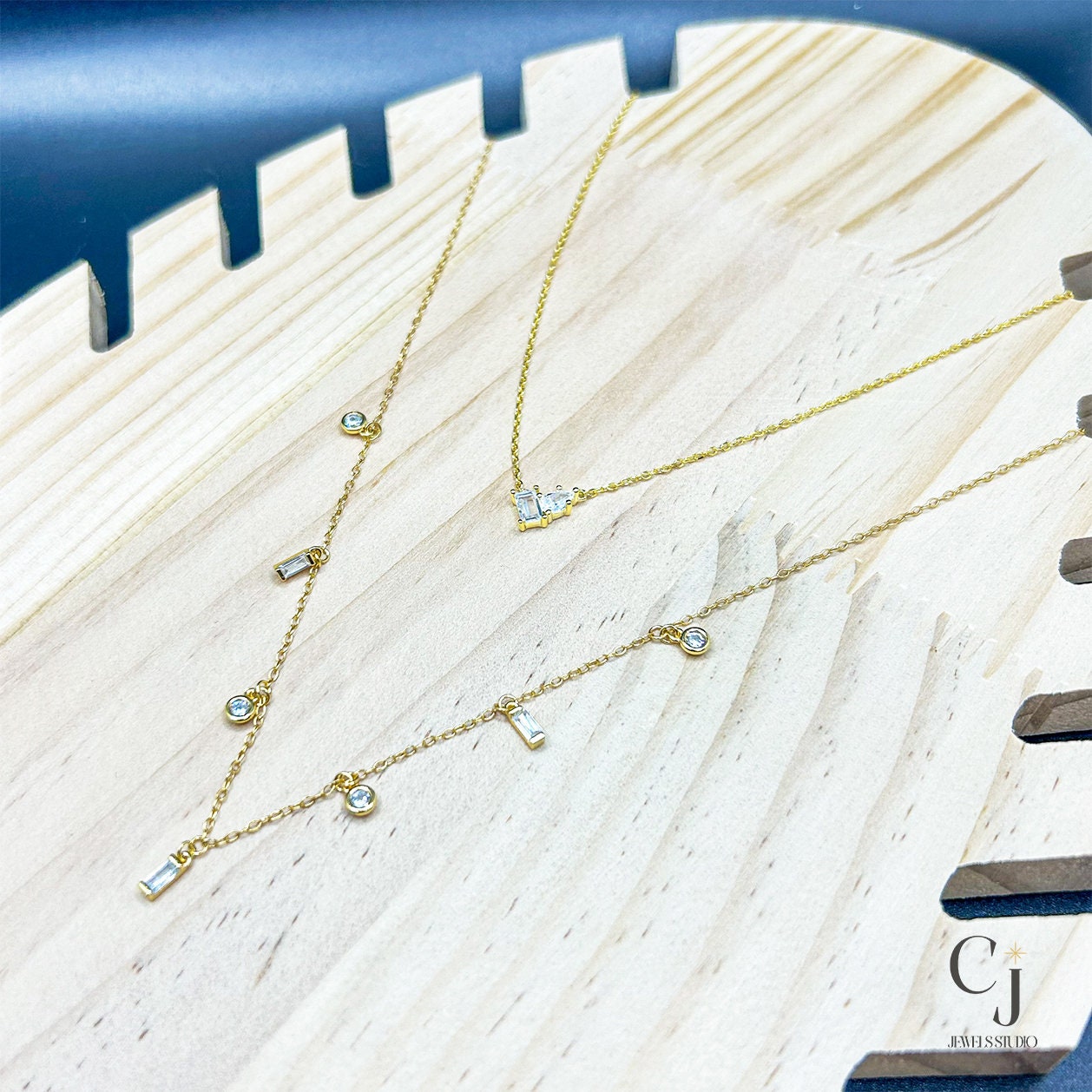 Gold Pendant Necklace | Gold Necklace | CJ Jewels Studio