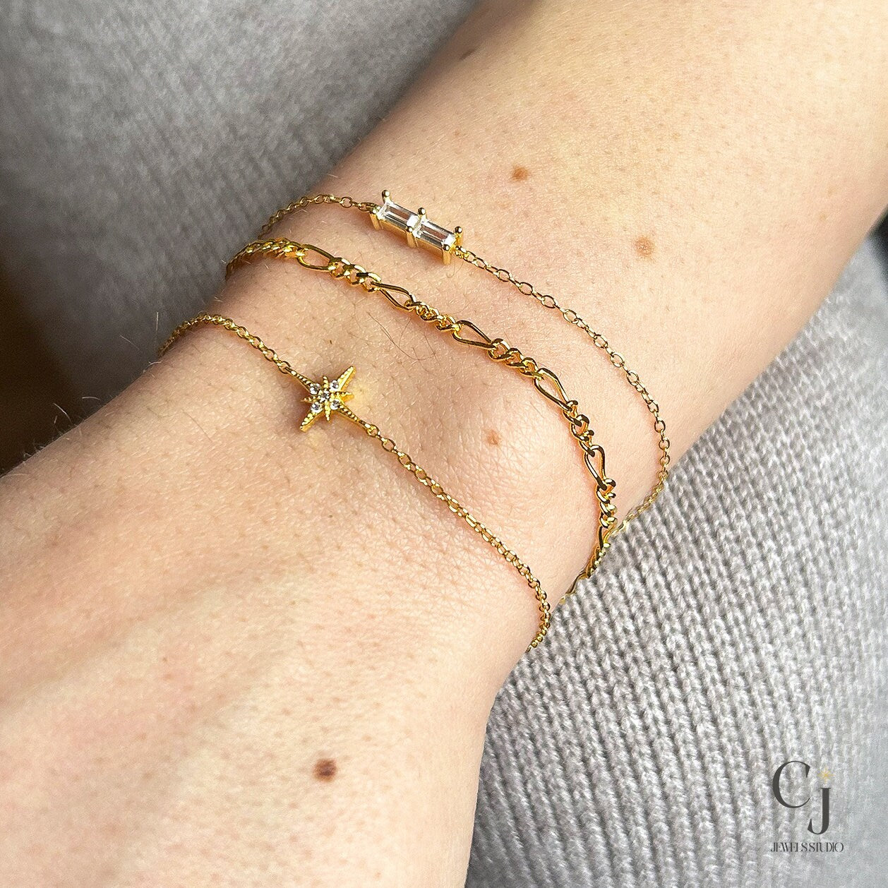 Gold Star Bracelet | Star Bracelet | CJ Jewels Studio