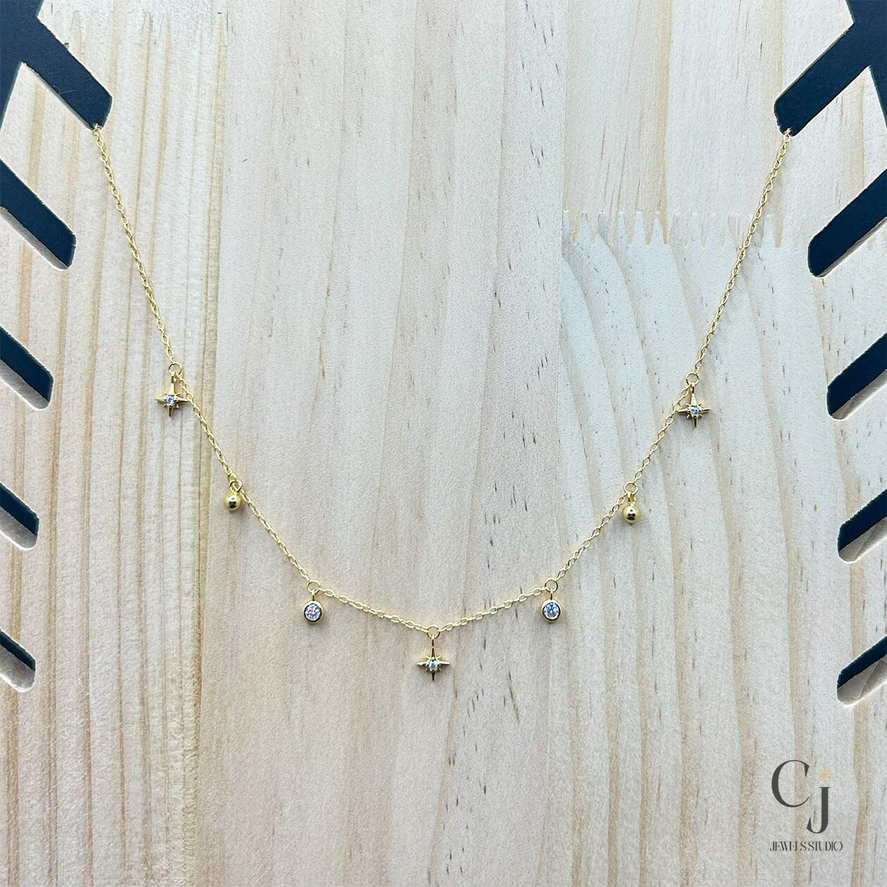 Gold Star Pendant Necklace | 18K Gold Plated Necklace|CJ Jewels Studio